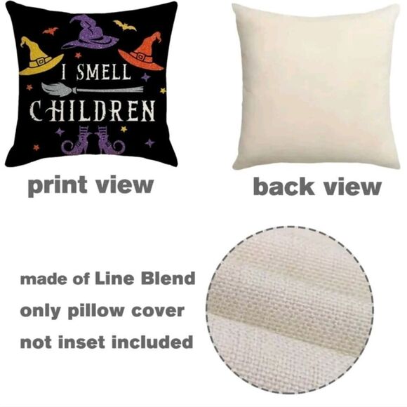 "I Smell Children" Witches Halloween Pillow Cover - Picture 5 of 5